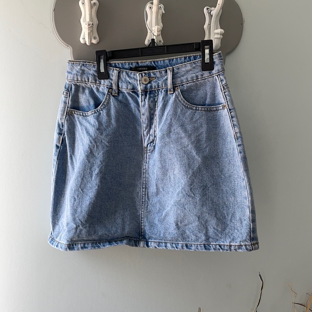 Forever 21 blue denim skirt